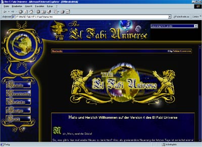 Die Startseite des El Fabi Universe V.4.1 (29K)