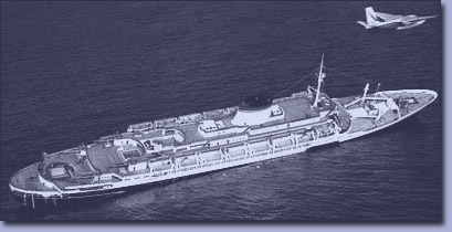 Nach der Kollision: die Andrea Doria mit starker Schlagseite