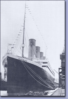 Die Titanic in Southampton, 5. April 1912